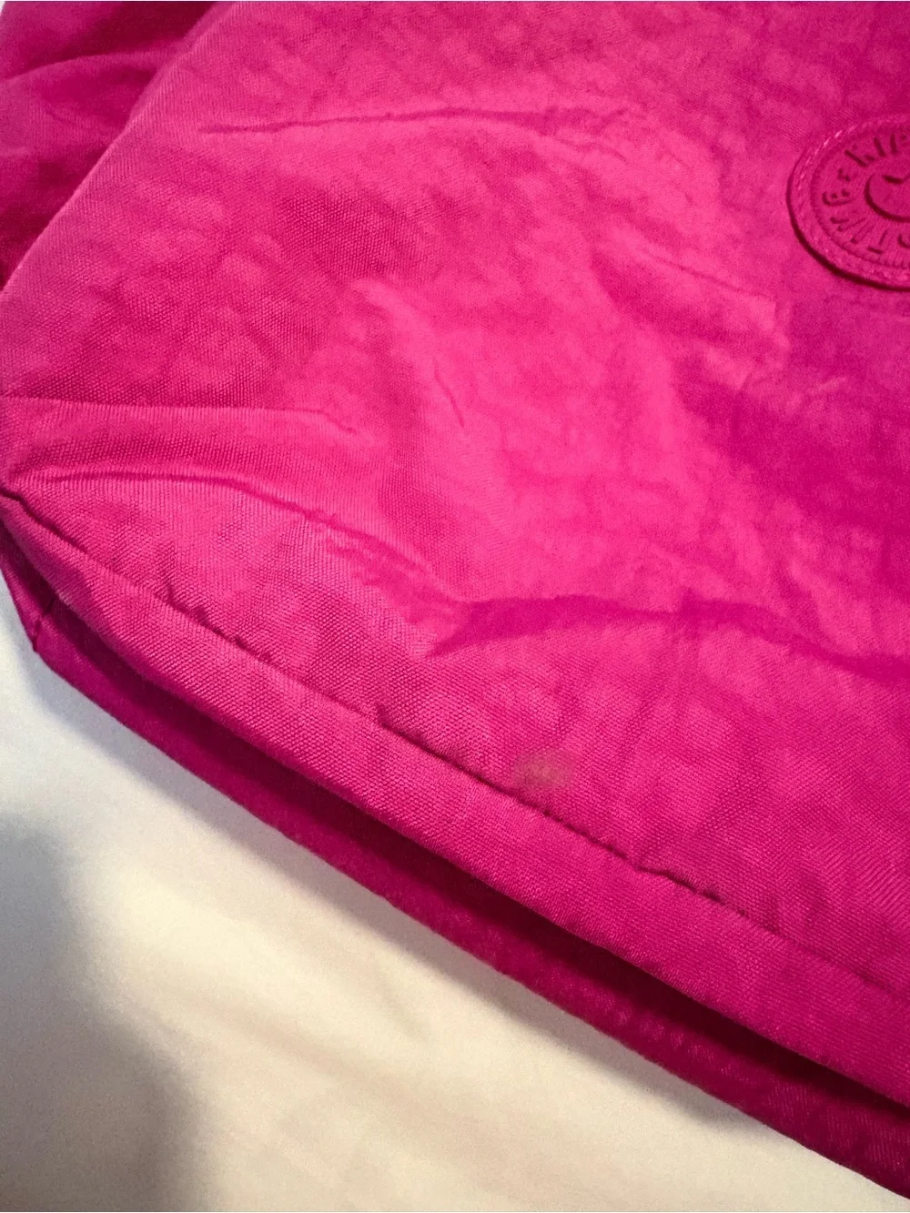 Kipling Hot Pink Nylon Backpack with Front Pocket